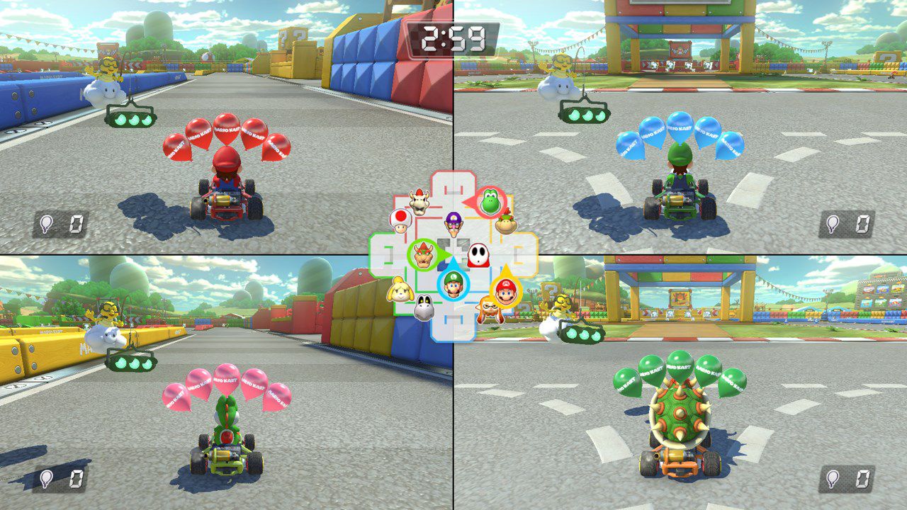 Mario Kart 8 Deluxe gameplay footage (2017)